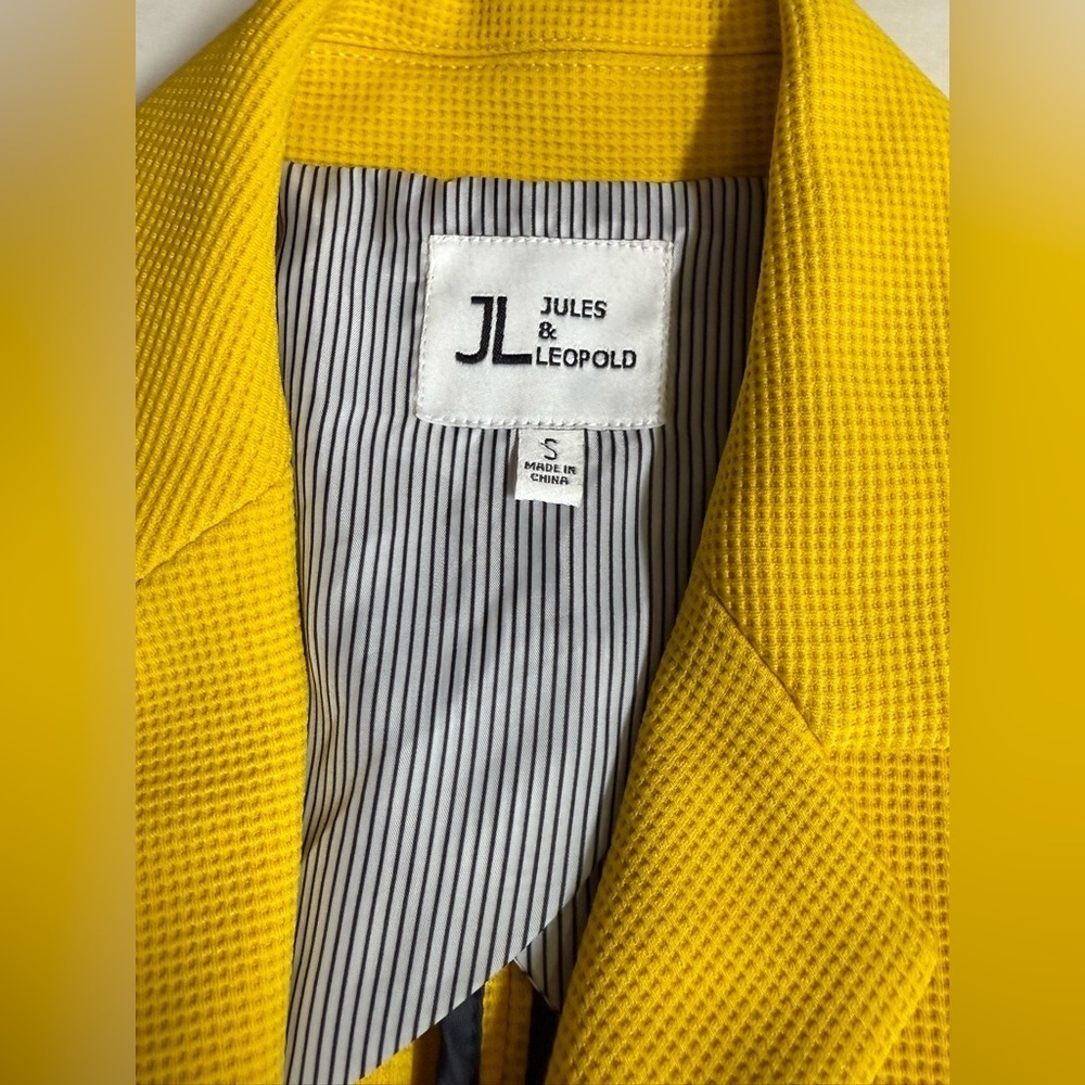 JULES & LEOPOLD Women's bright yellow textured blazer size S - Picture 10 of 14